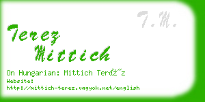 terez mittich business card